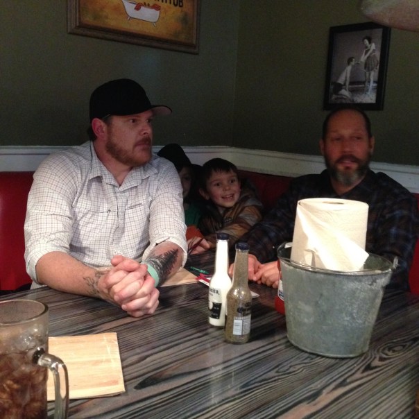 Joe's Crab Shack in San Francisco with our friends Chris and Shane. Good crab, not so good service.